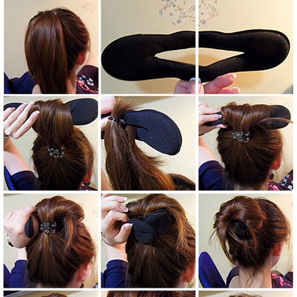Easy Bun Maker Hair Styling Tool – Soft Sponge Hair Donut for Quick Elegant Updos