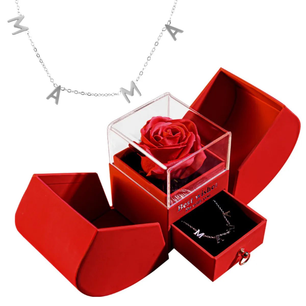 Luxury Rose Necklace Gift Box