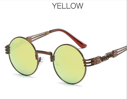 Spring Leg Round Frame Sunglasses