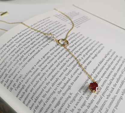 Elegant Heart Pearl Drop Necklace for Women – Gold Chain Choker Pendant