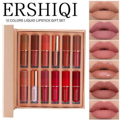 12-Piece Velvet Matte Lipstick Gift Set – Long Lasting Moisturizing Lip Colors