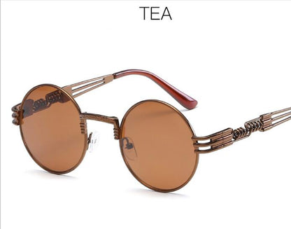 Spring Leg Round Frame Sunglasses