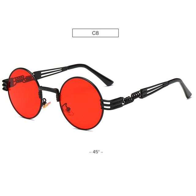 Spring Leg Round Frame Sunglasses