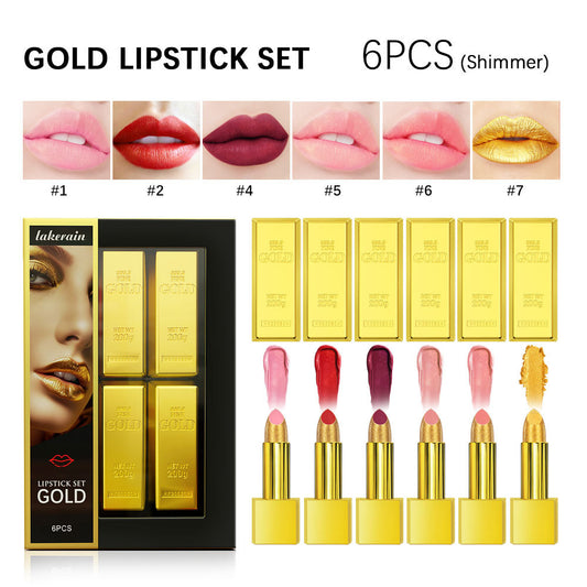 Luxury Gold Bar Lipstick Gift Set