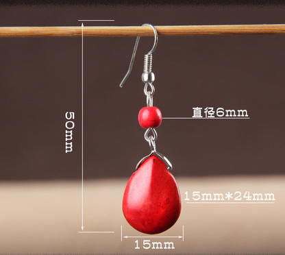 Natural Stone Drop Dangle Earrings
