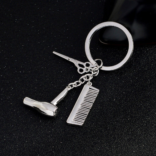 Hair Stylist Keychain Set – Fashion Hairdresser Tool Charm Keyring Gift
