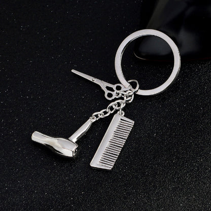 Hair Stylist Keychain Set – Fashion Hairdresser Tool Charm Keyring Gift