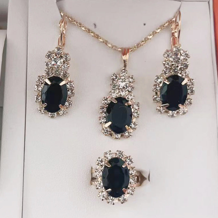 Luxury Teardrop Crystal Bridal Jewelry Set