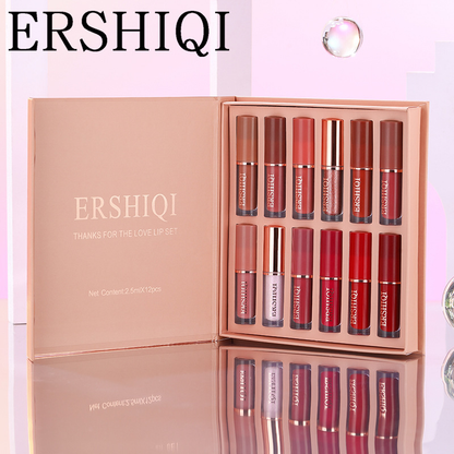 12-Piece Velvet Matte Lipstick Gift Set – Long Lasting Moisturizing Lip Colors