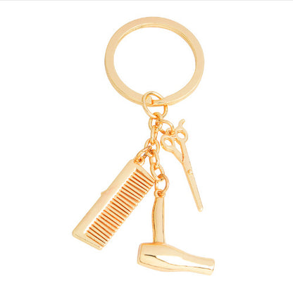 Hair Stylist Keychain Set – Fashion Hairdresser Tool Charm Keyring Gift