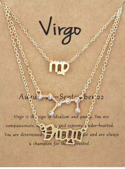 Zodiac Sign Necklace Set – Elegant Astrology Jewelry for Women