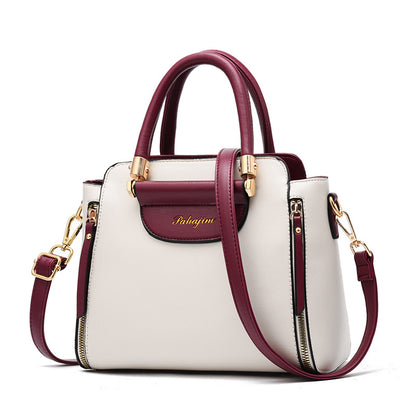Luxury Color Block One-Shoulder Handbag for Women