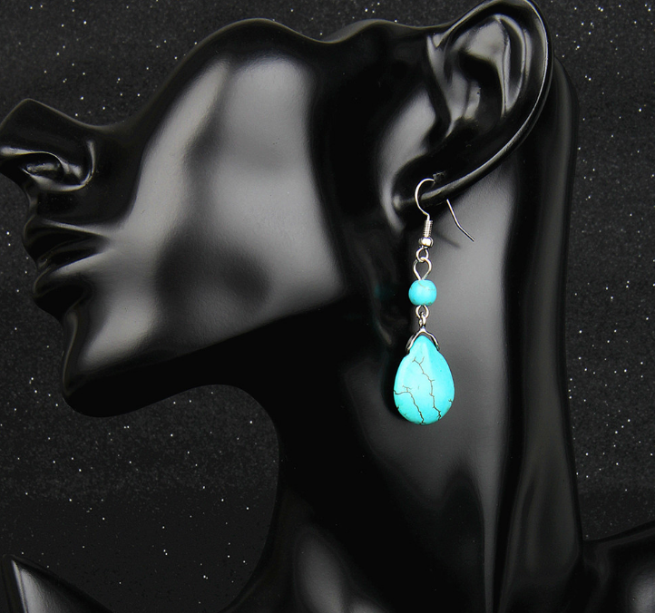 Natural Stone Drop Dangle Earrings