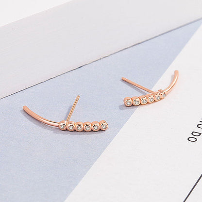 Delicate Crystal Line Earrings