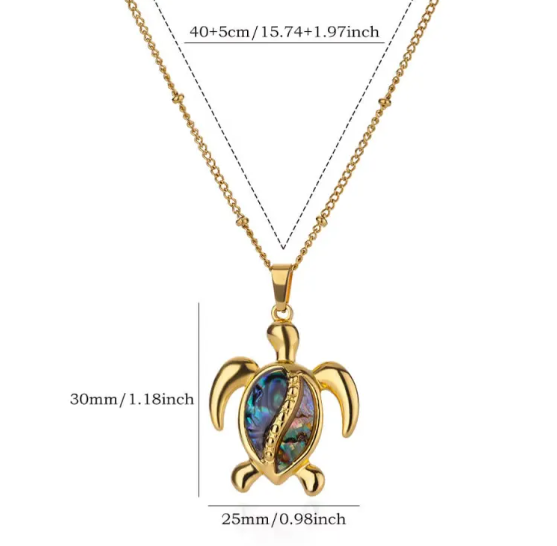 Gold Sea Turtle Necklace