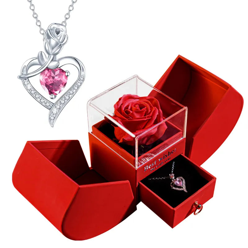 Luxury Rose Necklace Gift Box