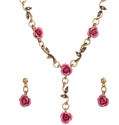 Vintage Rose Jewelry Set