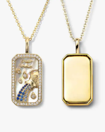 Luxury Zodiac Diamond Pendant Necklace