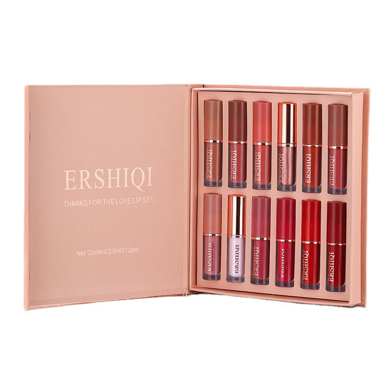 12-Piece Velvet Matte Lipstick Gift Set – Long Lasting Moisturizing Lip Colors