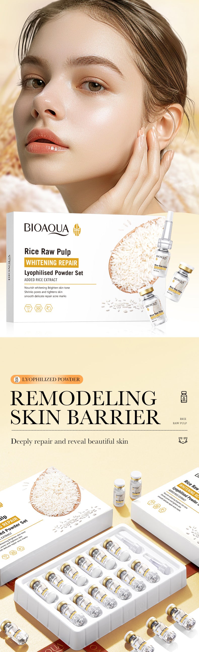 Whitening Repair Skin Care Set – Hydrating Facial Care Kit for Bright & Smooth-Looking Skin
