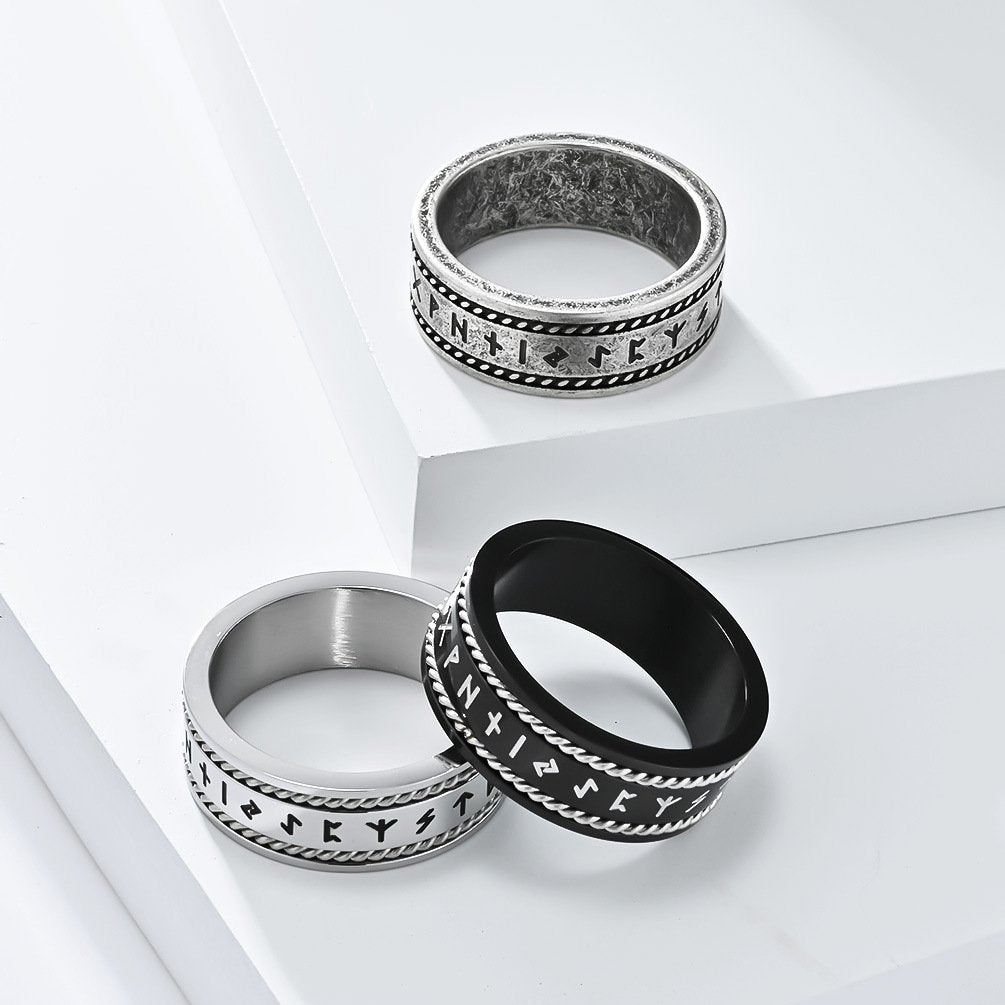 Viking Titanium Statement Ring