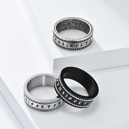 Viking Titanium Statement Ring