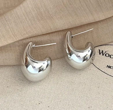 Vintage Chunky Teardrop Earrings