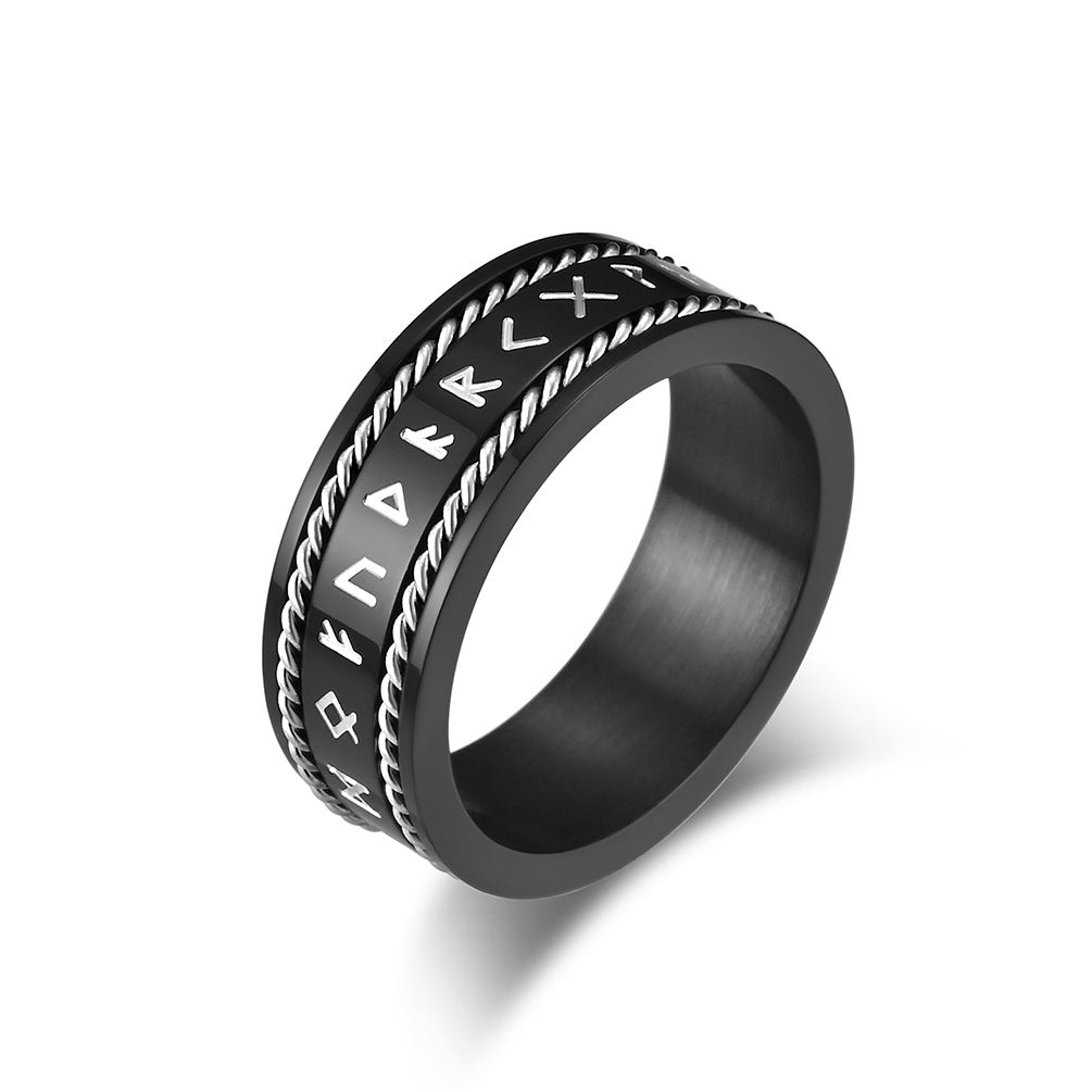 Viking Titanium Statement Ring
