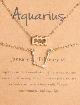 Zodiac Sign Necklace Set – Elegant Astrology Jewelry for Women