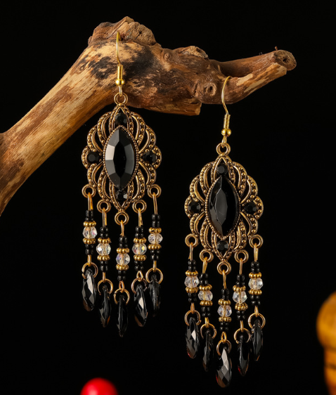 Vintage Boho Tassel Teardrop Earrings
