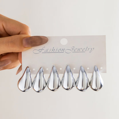 Minimalist Retro Teardrop Statement Earrings