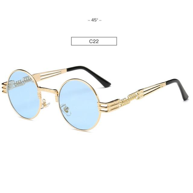 Spring Leg Round Frame Sunglasses