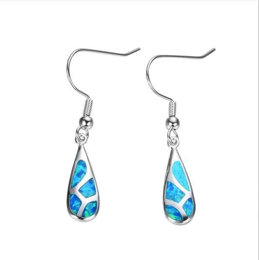 Ocean Opal Teardrop Earrings Set