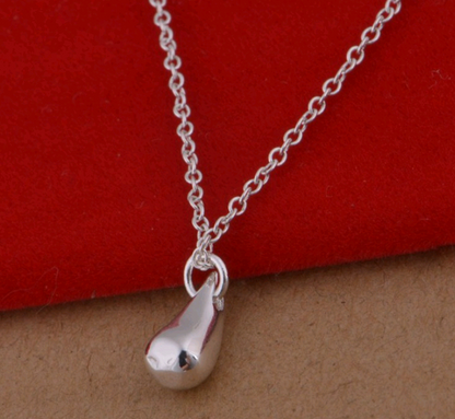 Minimalist Silver Teardrop Jewelry Set