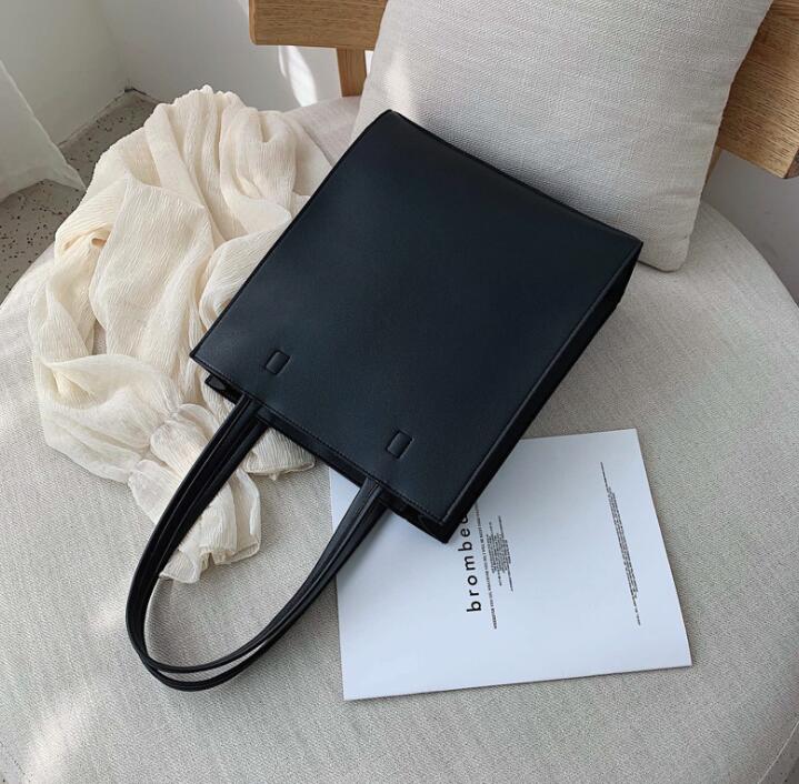 Korean Minimalist Tote Bag for Women – Large Capacity Shoulder Handbag