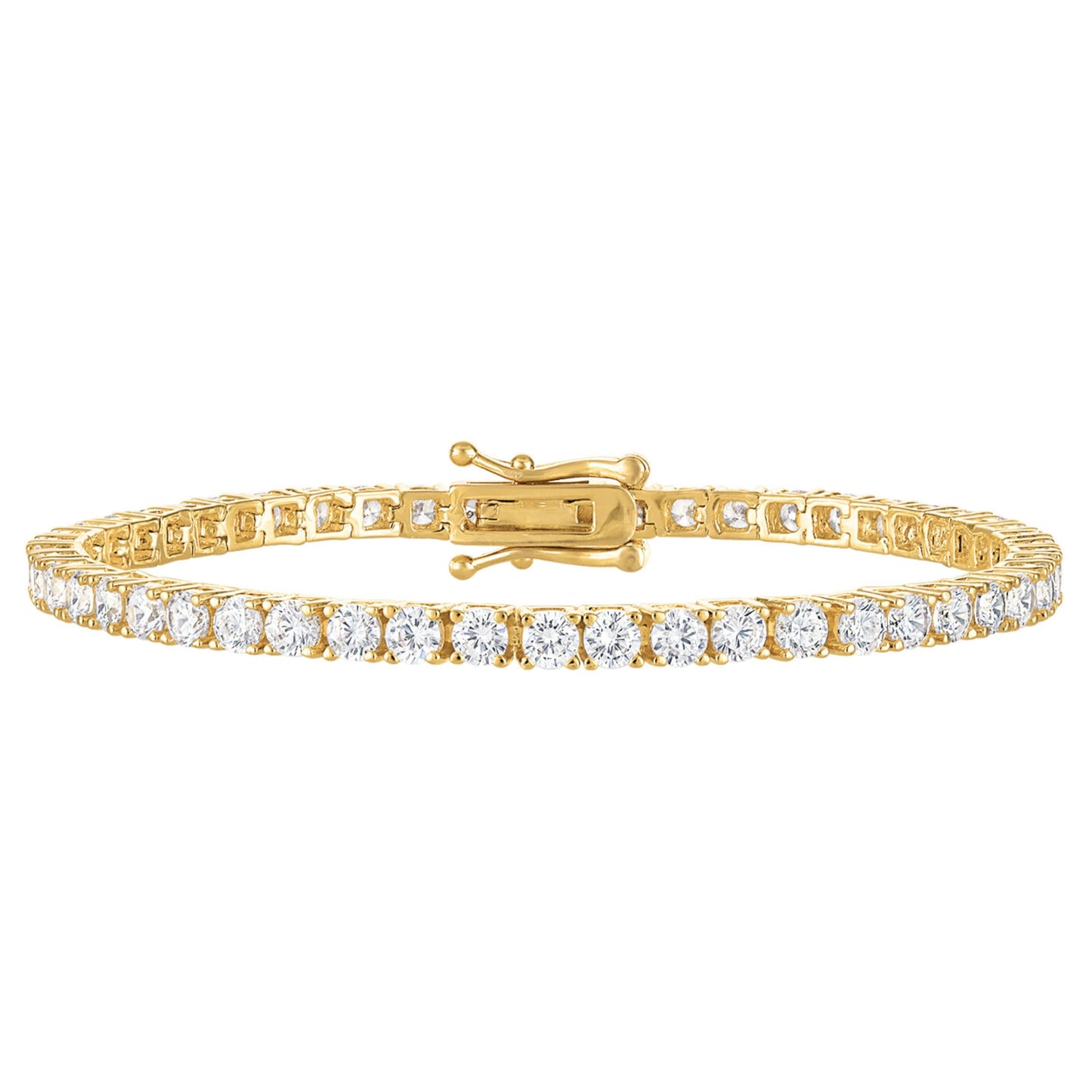 Luxury Gold Tennis Bracelet – Cubic Zirconia Crystal Jewelry for Women