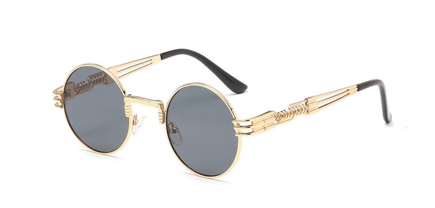 Spring Leg Round Frame Sunglasses