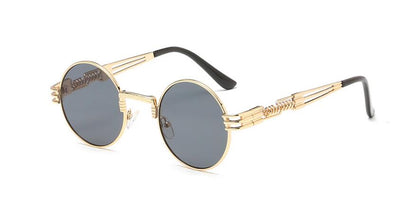 Spring Leg Round Frame Sunglasses