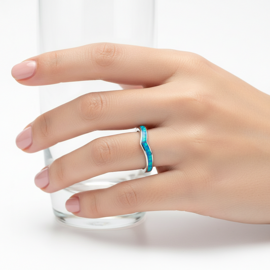 Ocean Blue Stackable Ring