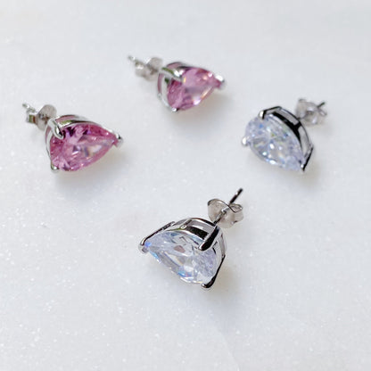 Luxe Sterling Silver Teardrop Stud Earrings