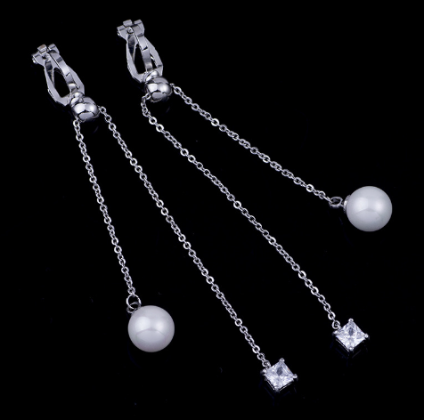 Crystal Tassel Pearl Earrings