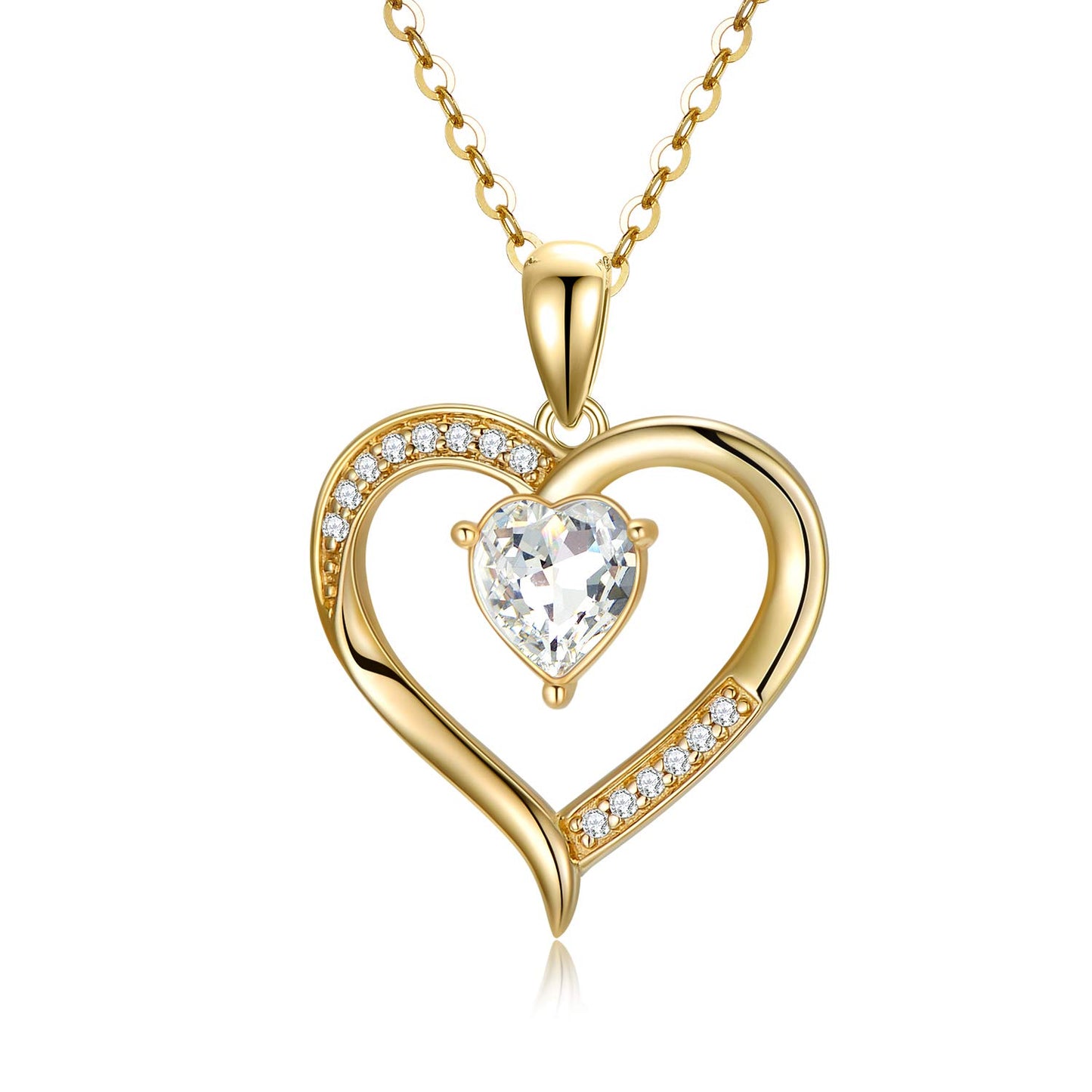 Romantic Gold Heart Necklace