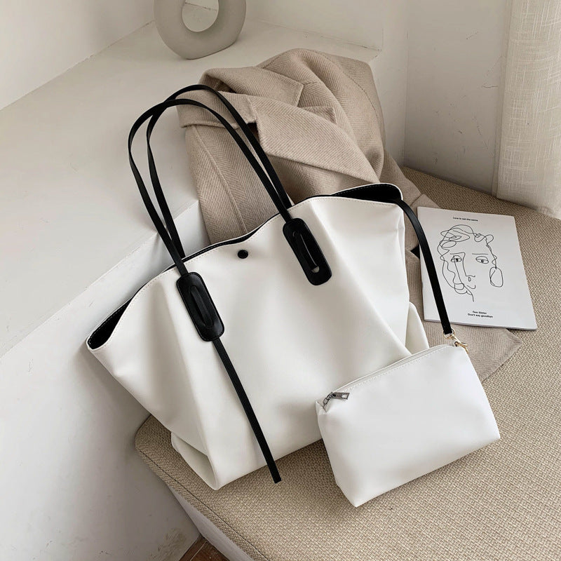 Elegant Large Capacity Shoulder Tote Bag for Women – Minimalist Fashion Handbag