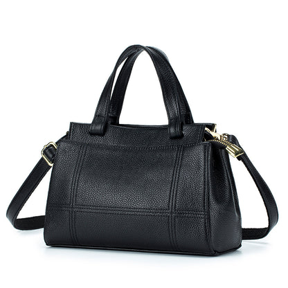 New Genuine Leather Women’s Handbag – Luxury Boston Tote