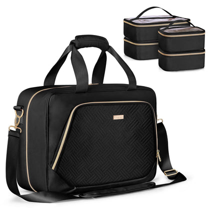 Professional Makeup Artist Travel Organizer Bag with Detachable Cosmetic Cases