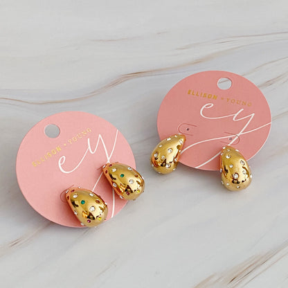 Glam Crystal Teardrop Earrings