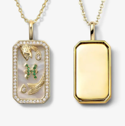 Luxury Zodiac Diamond Pendant Necklace