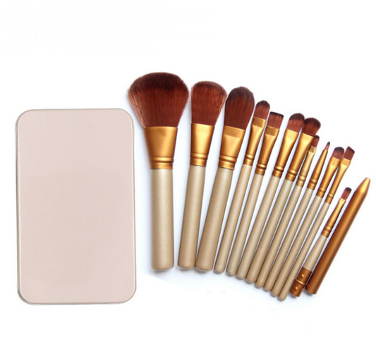 Professional Gold Makeup Brush Kit