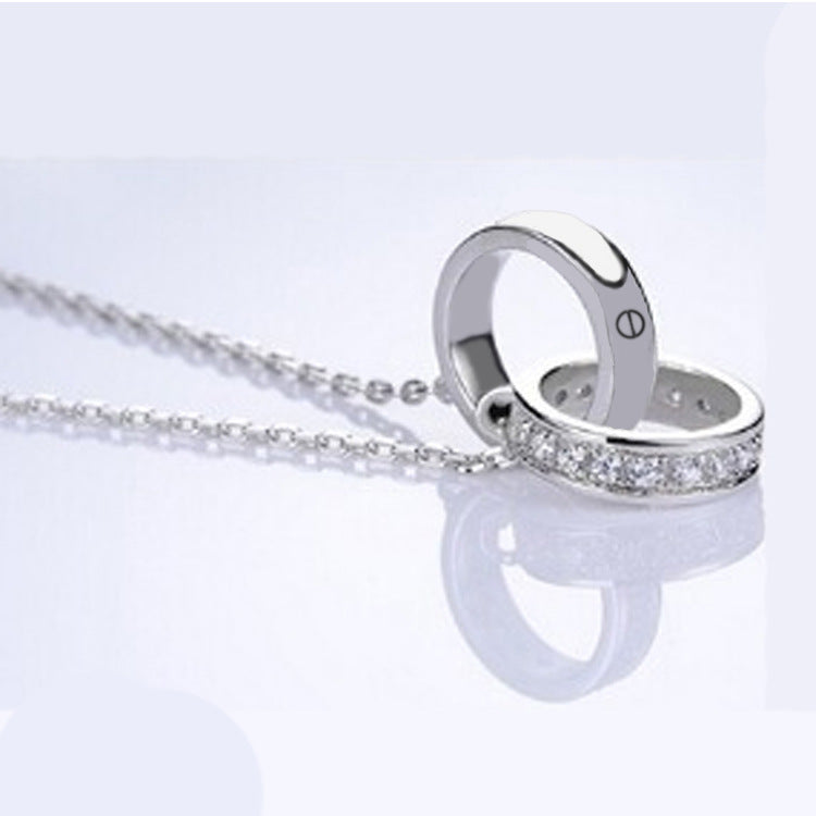 Luxury Double Ring Crystal Necklace