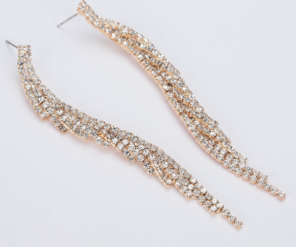 Elegant Rhinestone Drop Earrings